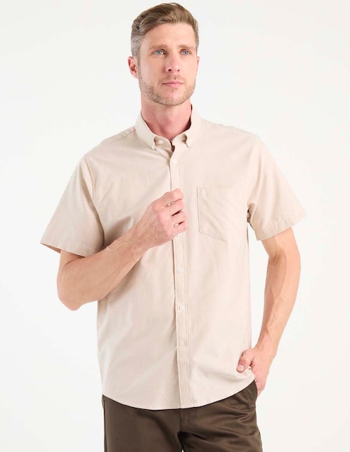 Camisa casual Dioro de algodón manga corta para hombre