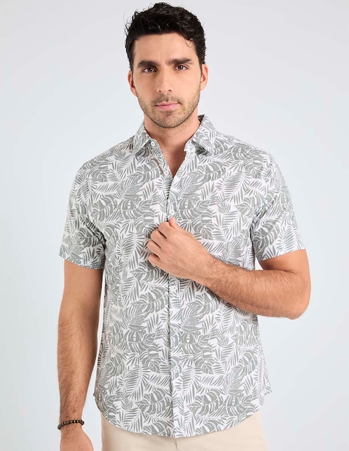 Camisa playa manga corta para hombre 1