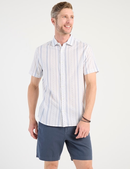 Camisa casual de algodón manga corta para hombre 1