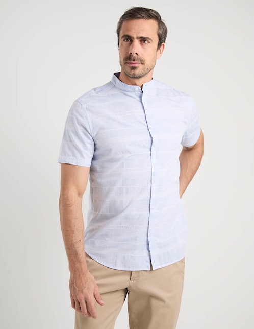 Camisa casual de algodón manga corta para hombre 1