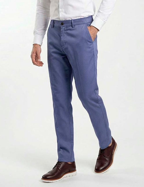 Pantalón regular de algodón para hombre 1