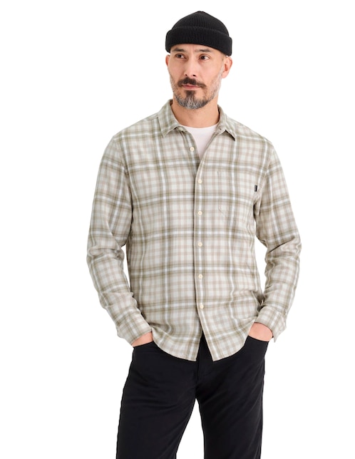 Camisa casual de algodón manga larga para hombre 1