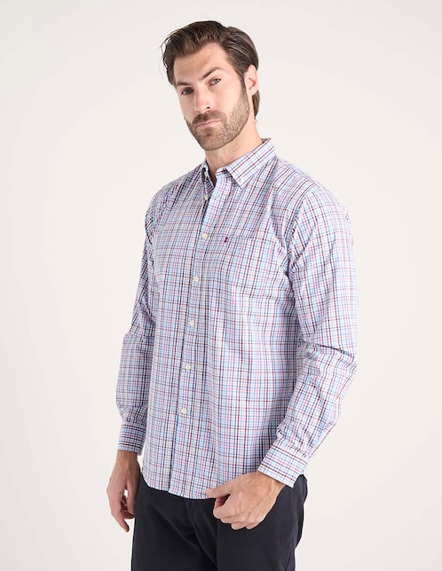 Camisa casual Izod de algodón manga larga para hombre