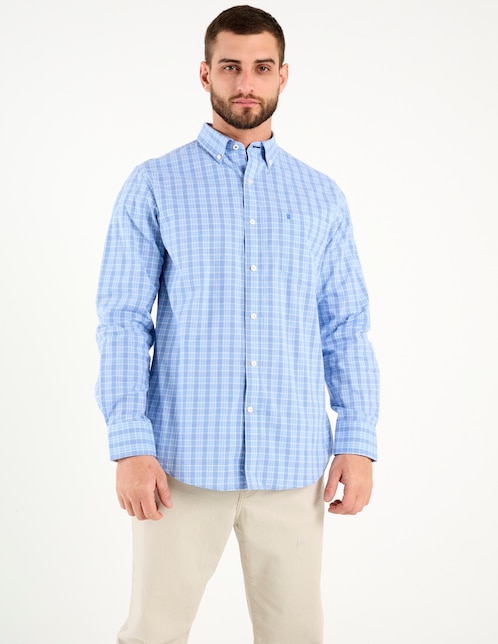 Camisa casual de algodón manga larga para hombre 1