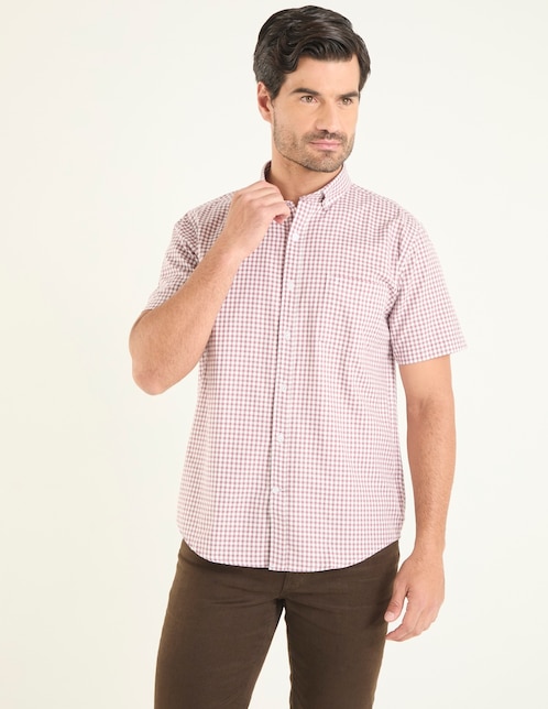 Camisa casual de algodón manga corta para hombre 1