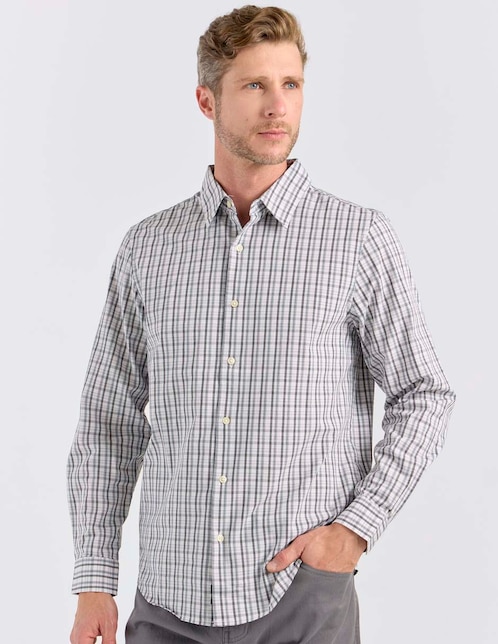 Camisa casual Dockers de algodón manga larga para hombre