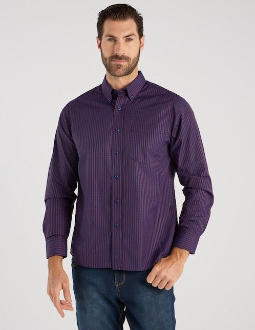 Camisa casual Regent Street manga larga para hombre