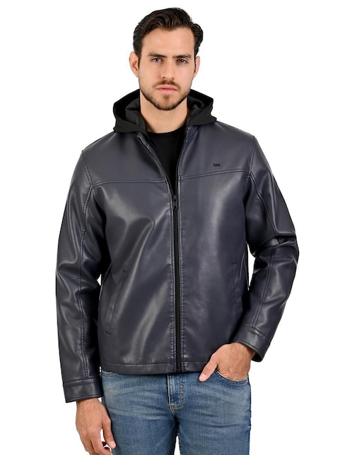 Chamarra casual lee con capucha para hombre