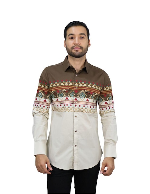 "camisa/sobrecamisa" casual platini "de" (si aplica) algodón "manga" larga "para hombre"