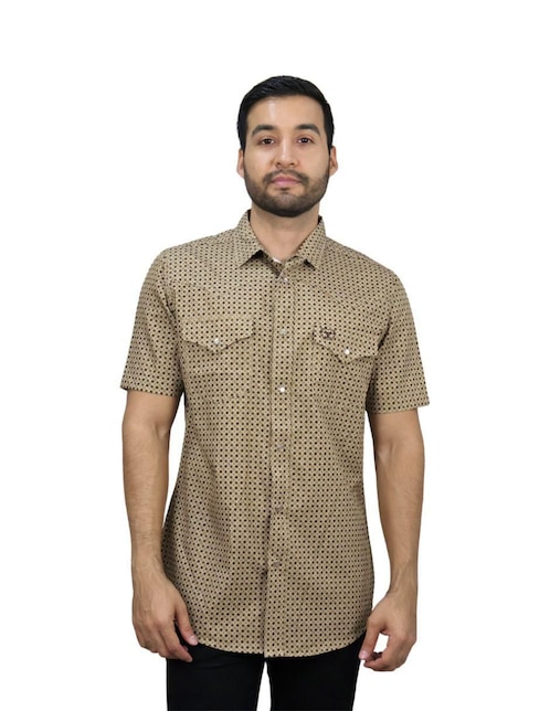 Camisa casual de algodón manga corta para hombre