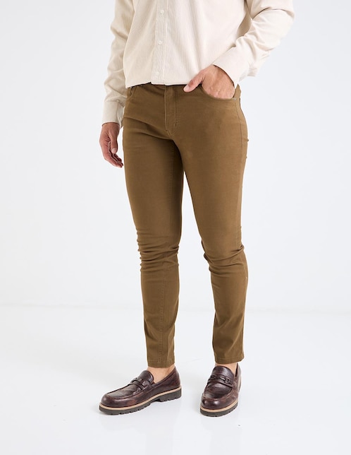Pantalón skinny de algodón para hombre 1