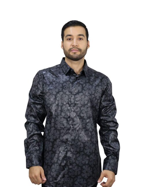 Camisa casual Platini manga larga para hombre