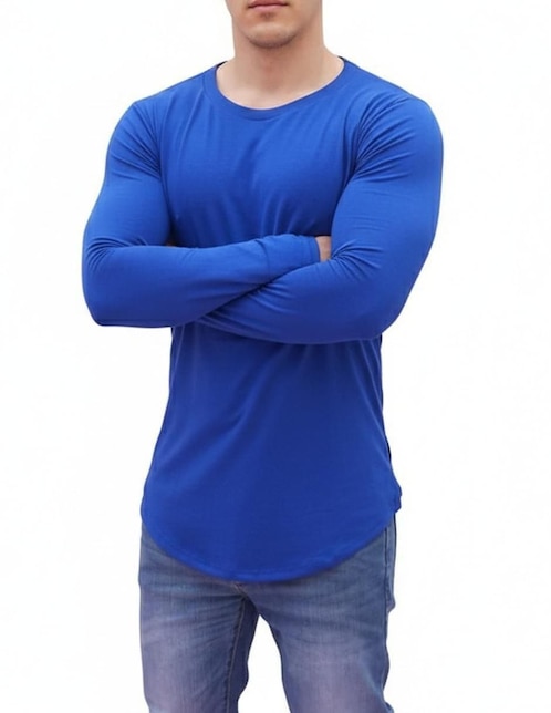 playera John Leopard con abertura cuello redondo para hombre
