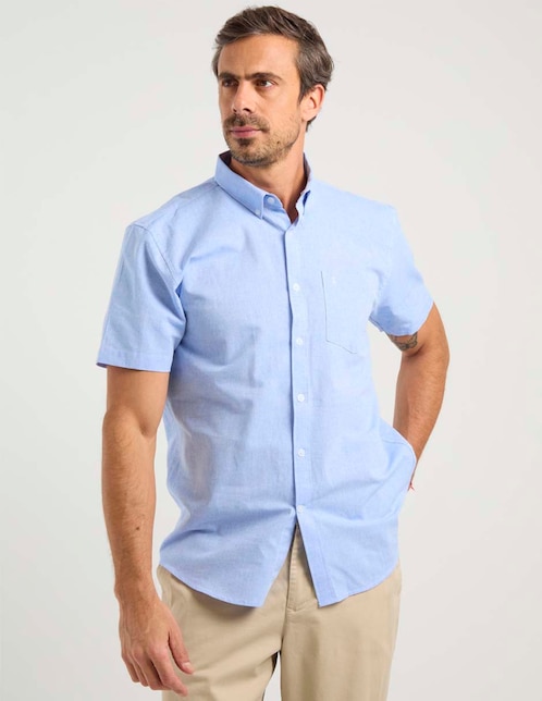 Camisa casual de algodón manga corta para hombre 1