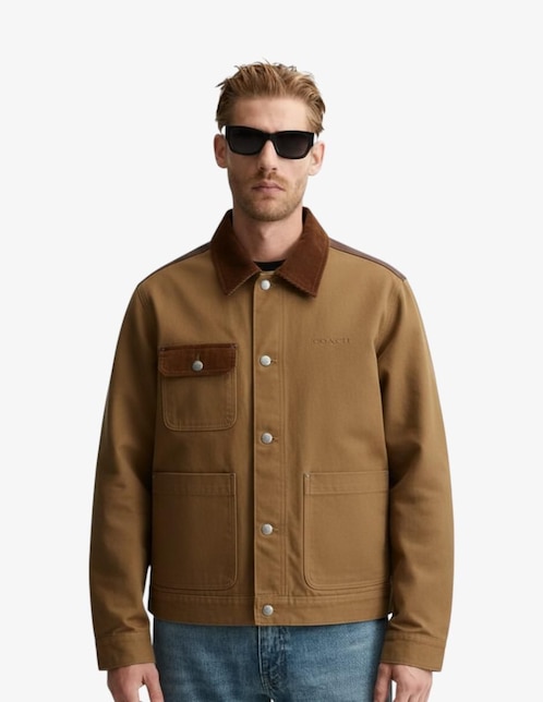 Chamarra cazadora Coach de pana para hombre