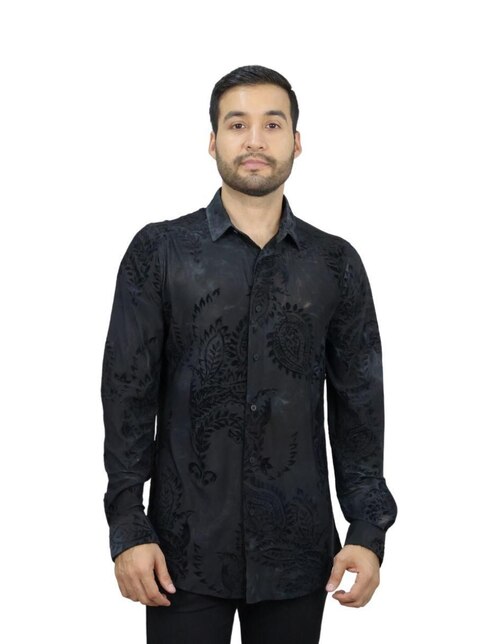 Camisa casual Platini manga larga para hombre