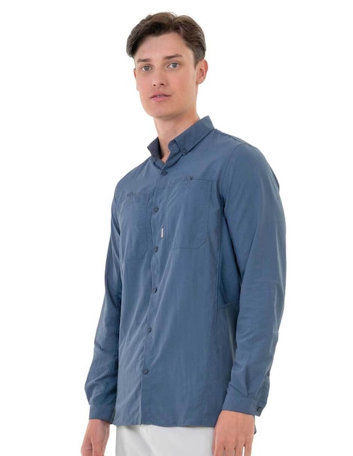 Camisa casual manga larga para hombre 1
