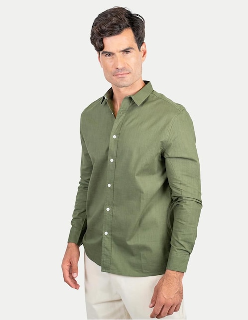 Camisa casual 98 Coast Av manga larga para hombre