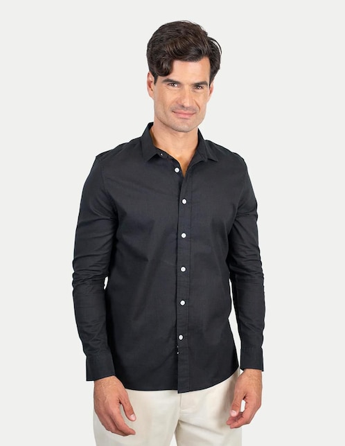 Camisa casual 98 Coast Av manga larga para hombre