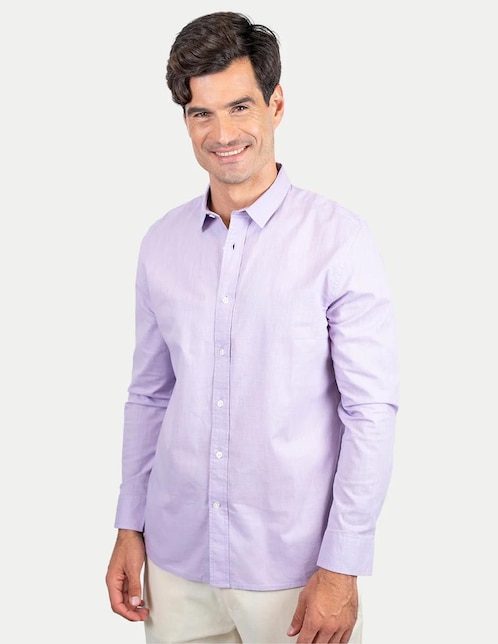 Camisa casual 98 Coast Av manga larga para hombre