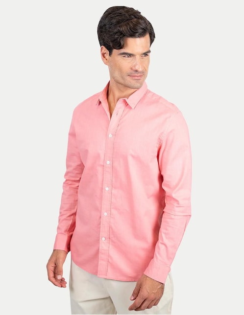 Camisa casual 98 Coast Av manga larga para hombre
