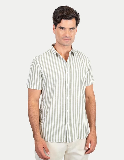 Camisa casual 98 Coast Av de algodón para hombre