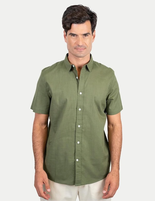 Camisa casual 98 Coast Av de algodón para hombre