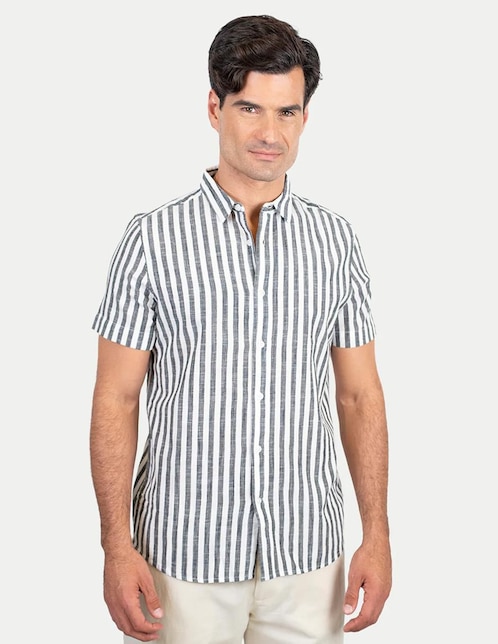 Camisa casual 98 Coast Av de algodón para hombre