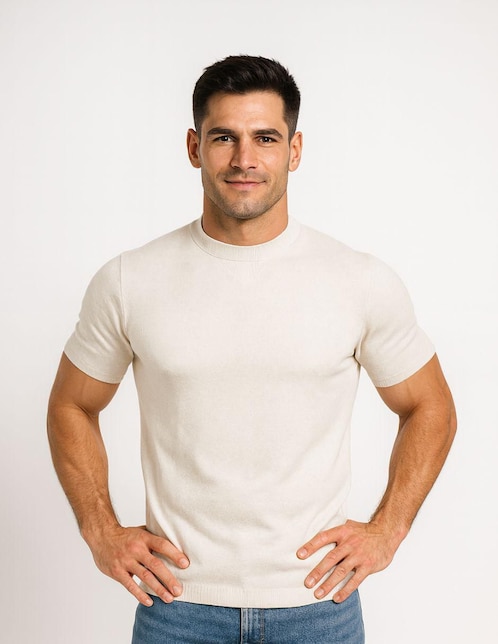 Playera cuello redondo para hombre 1