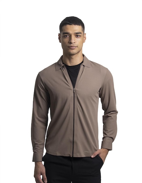 Camisa casual Boroni manga larga para hombre