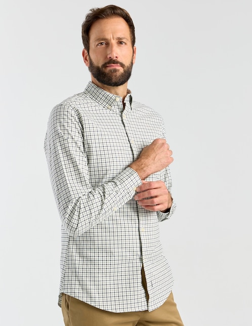 Camisa casual Dockers de algodón manga larga para hombre