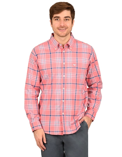 Camisa casual de algodón manga larga para hombre 1