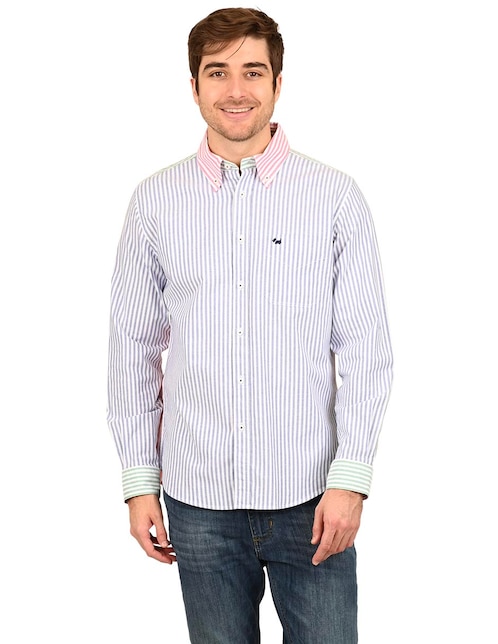 Camisa casual de algodón manga larga para hombre 1