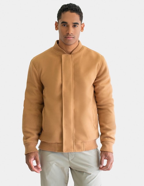 Chamarra bomber con bolsillos para hombre Chamarra bomber con bolsillos para hombre
