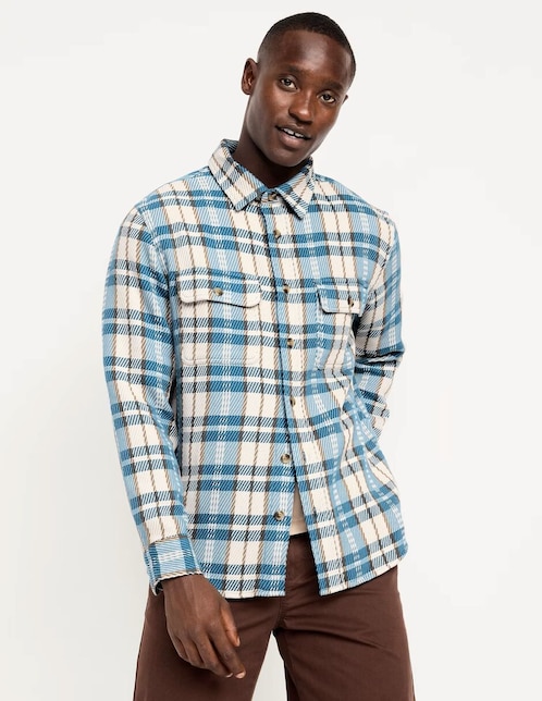 Camisa casual de algodón manga larga para hombre 1