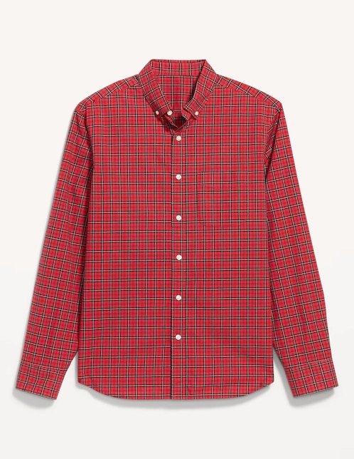 Camisa casual de algodón manga larga para hombre 1