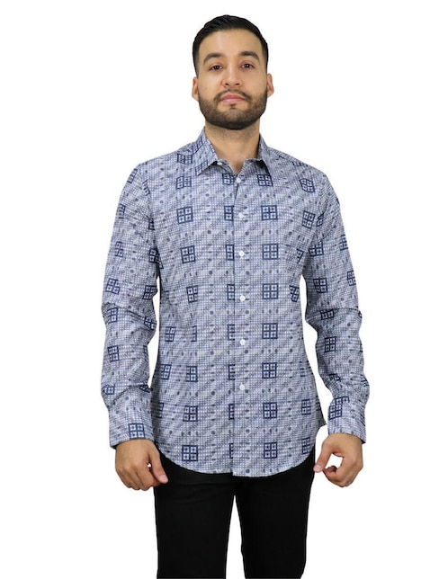Camisa casual manga larga para hombre 1