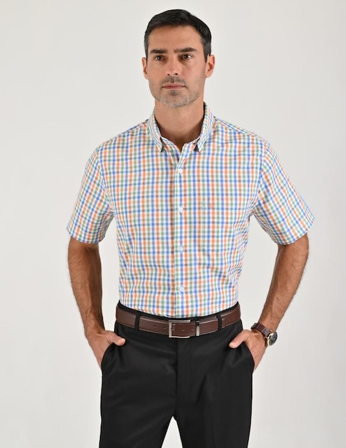 Camisa casual Sansabelt manga corta para hombre