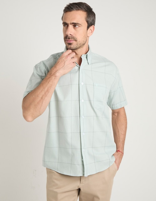Camisa casual de algodón manga corta para hombre 1