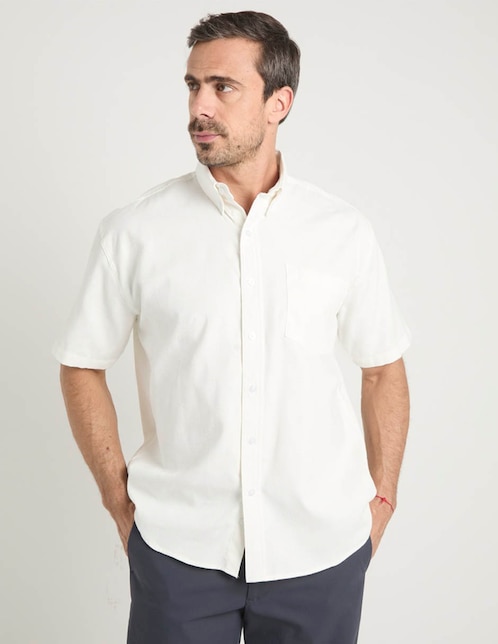 Camisa casual de algodón manga corta para hombre 1