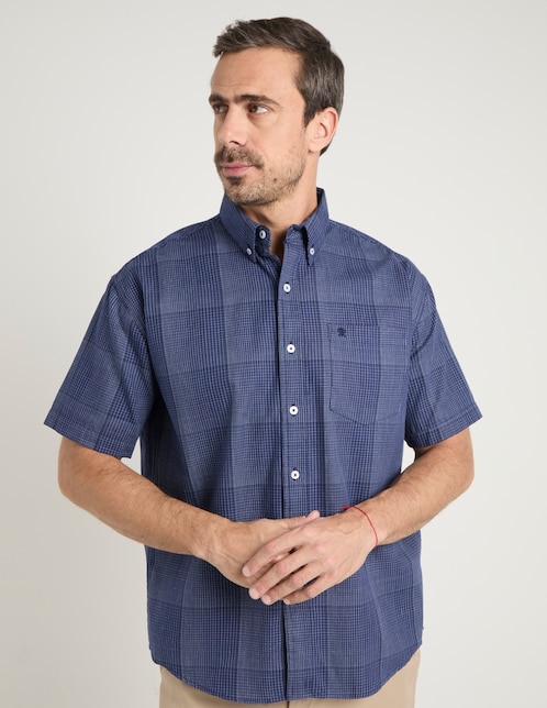 Camisa casual Cavalatti de algodón manga corta para hombre