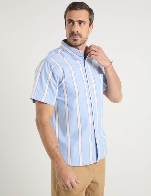 Camisa casual de algodón manga corta para hombre 1