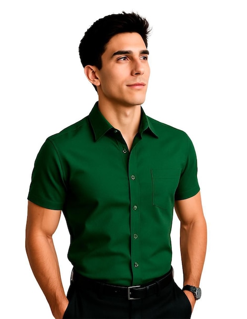 Camisa casual manga corta para hombre 1