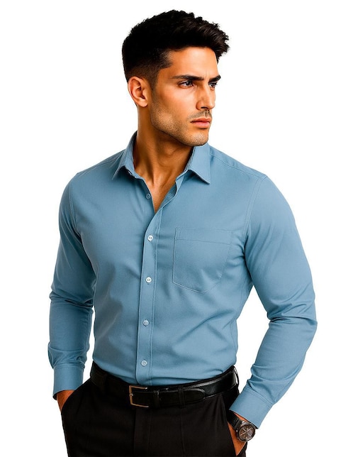 Camisa de vestir manga larga para hombre Camisa de vestir manga larga para hombre