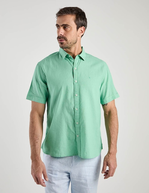 Camisa casual manga corta para hombre 1