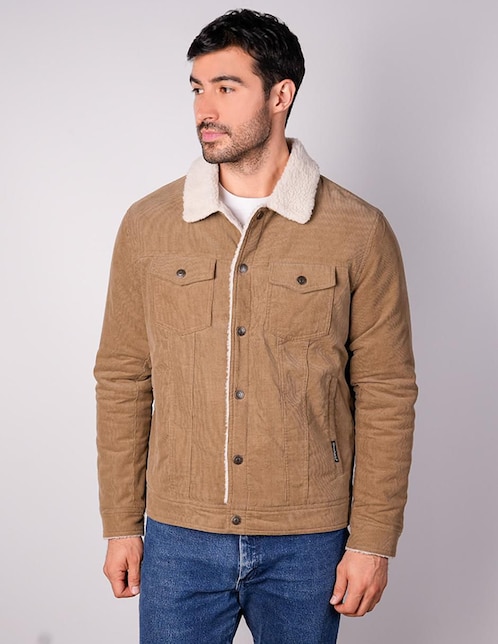 Chamarra casual con bolsillos para hombre Chamarra casual con bolsillos para hombre