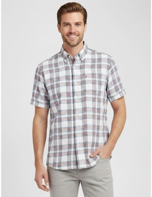 Camisa casual Michel Blanc manga corta para hombre