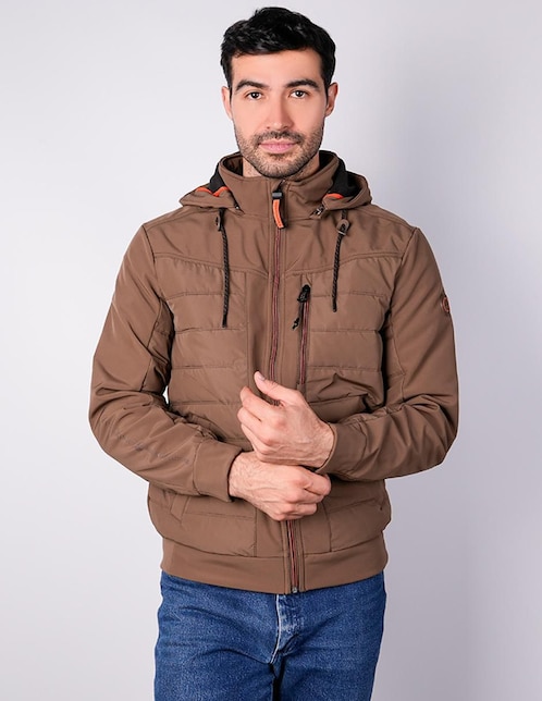 "chamarra" capitonada greenlander sin familia o colección no "de" poliéster capucha desmontable "para hombre"