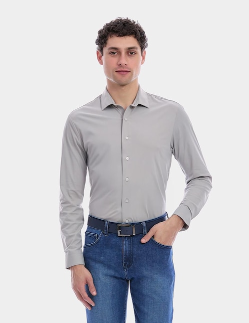Camisa business casual manga larga para hombre Camisa business casual manga larga para hombre
