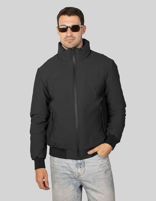 Chamarra bomber con bolsillos para hombre 1